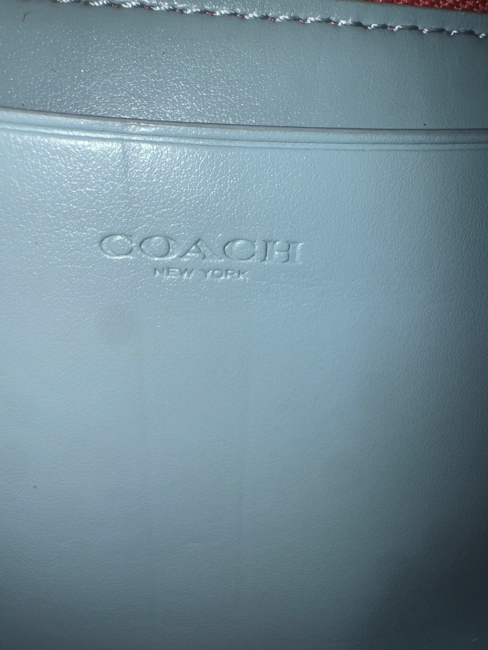 Coach Coral Sunglasses Print Wristlet Wallet with Light Blue Strap - Picture 5 of 8